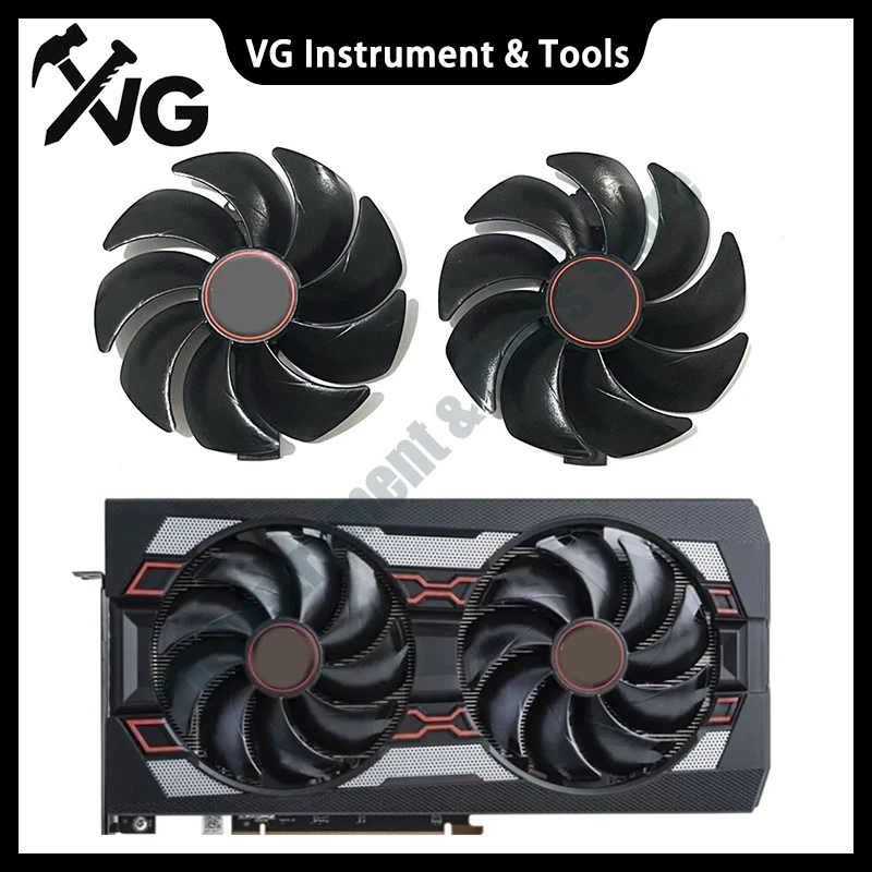 Für 95MM FD10015M12D RX 5500XT 5700XT GPU-Lüfter für Sapphire RX 5500 5600 5700 XT PULSE Grafikkarten-Kühler CF1015H12D – Detail 1