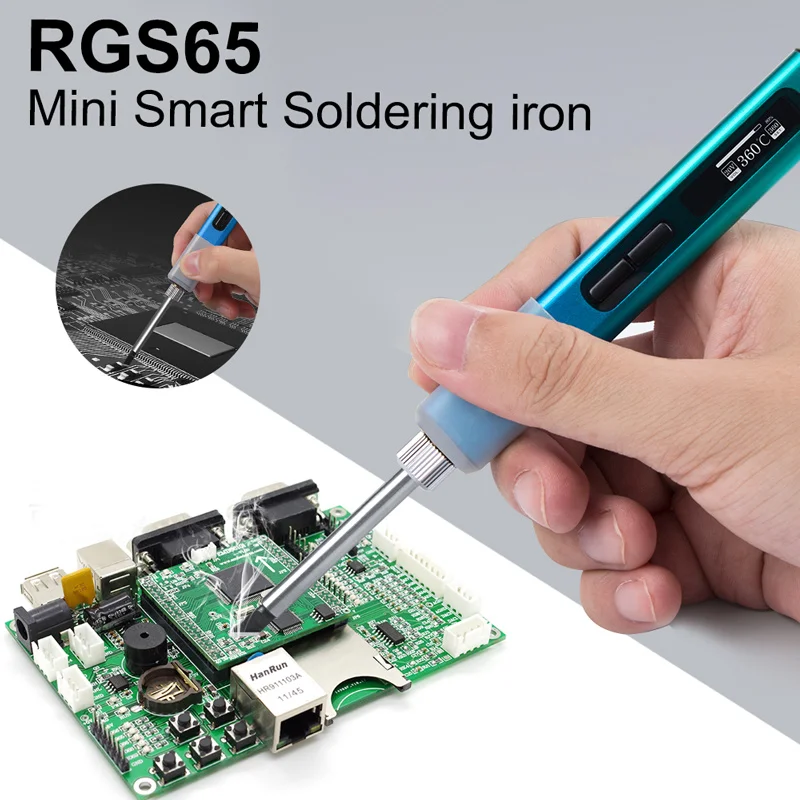 RGS65 portable digital fast heating soldering iron, multi-purpose PID temperature control, 65W mini smart soldering iron