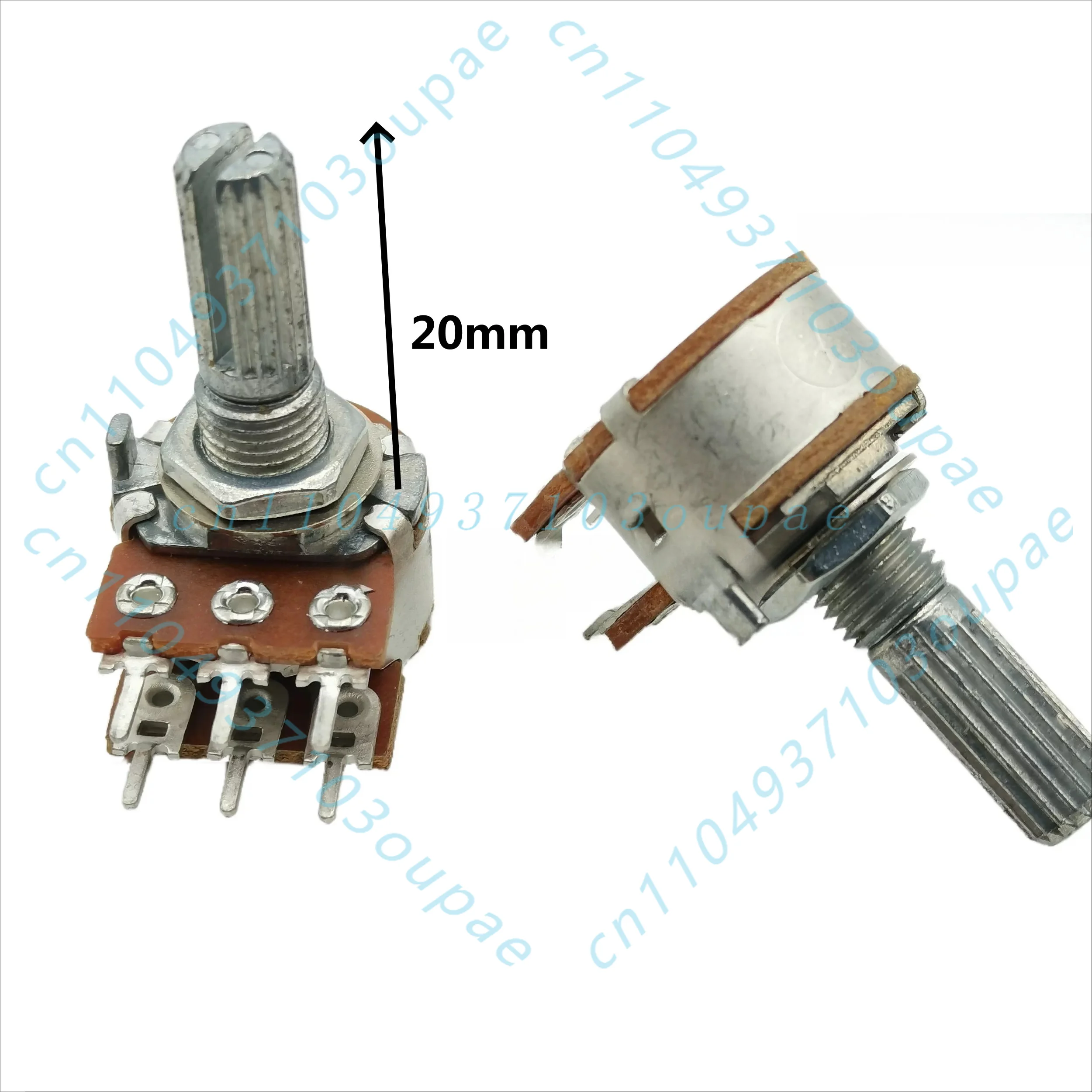 For RK16 type dual potentiometer, audio volume amplifier 6 feet 20mm flower shaft 10K20K50K