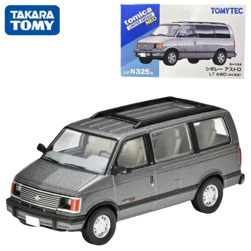 TAKARA TOMY TOMICA TLV LV-LV-N325a Chevrolet Astro LT AWD Gray 94 year alloy roller miniature model, adult decoration, boy toy,