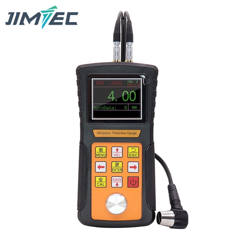 0.01mm Color Display Digital Coating Thickness Meter 0.75~600mm Sheets Pipes Pressure Vessels Metal Ultrasonic Thickness Gauge