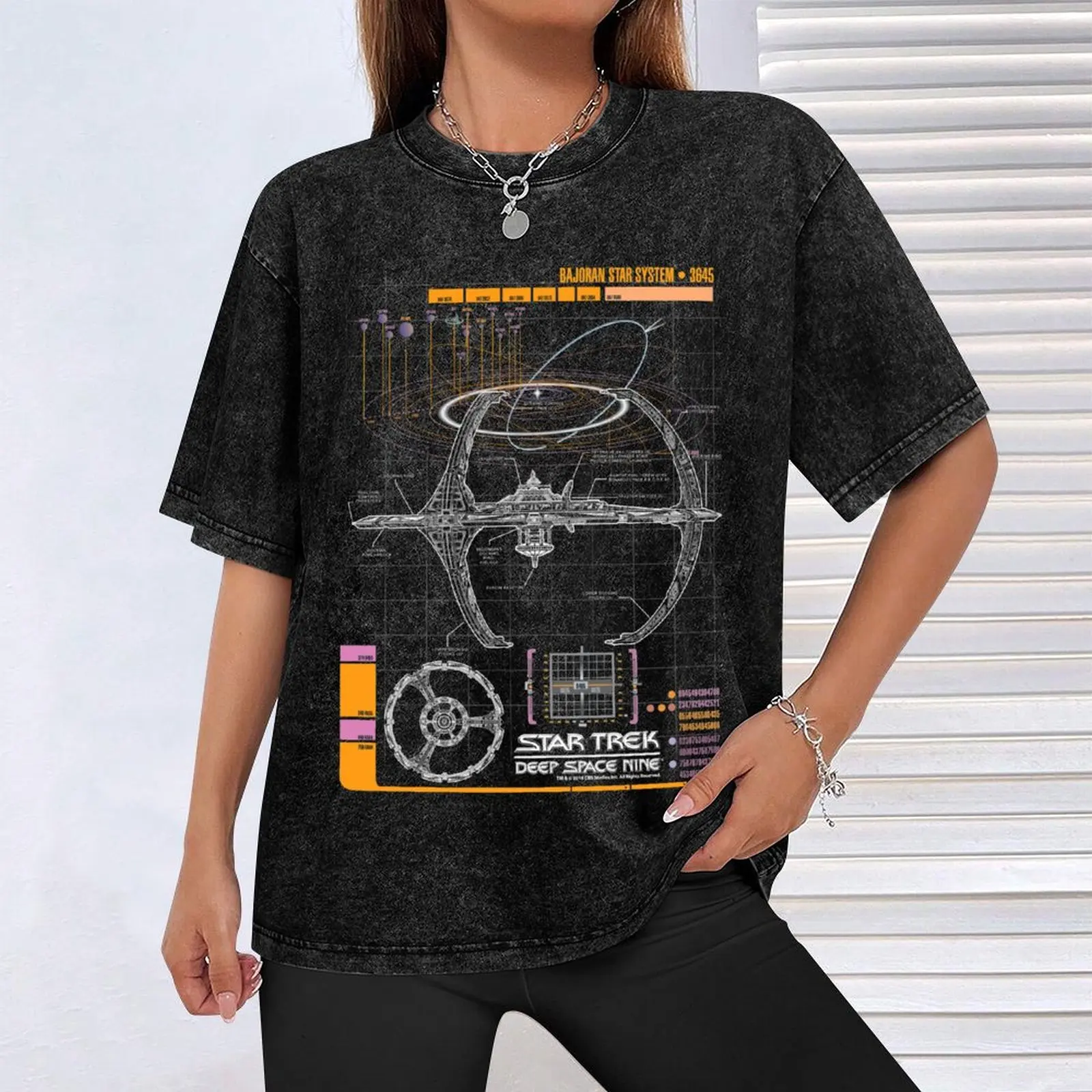 Star Trek Deep Space Nine Bajorian Star System Schematics T-Shirt blanks Men's cotton t-shirt