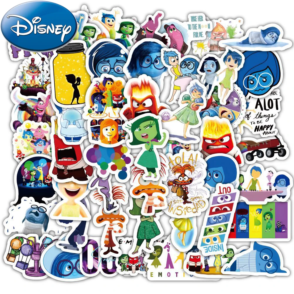 10/30/50/120pcs Disney Anime Inside Out Stickers Cartoon Graffiti Decals Toys Skateboard Laptop Notebook Waterproof Cute Sticker