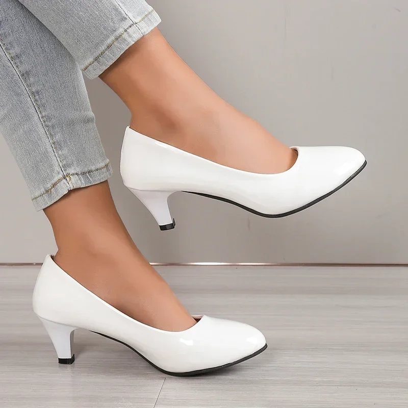 Women’s Pumps Nude Shallow Mouth Women Shoes Fashion Office Work Wedding Party Shoes Ladies Low Heel Shoes Summer Heels