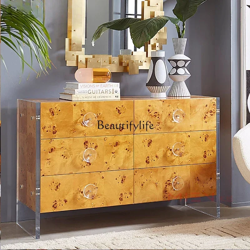 LJY * خزانة جانبية لغرفة المعيشة وغرفة الطعام ذات ستة أدراج عالية القيمة