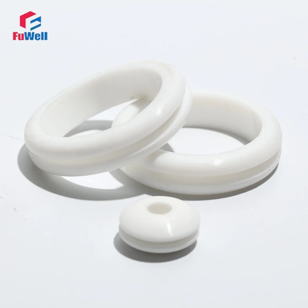 Fuwell rubberen afdichting O-ring kabel isolatiepakking zwart/wit met sleufgat plug voor beschermende draad/kabel