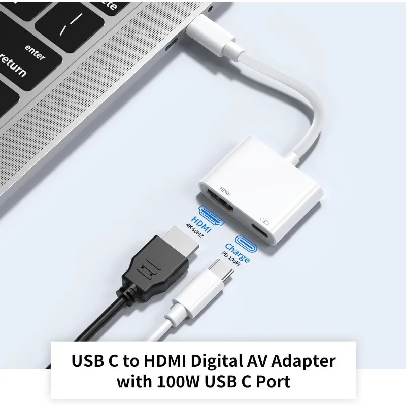 Type C HDMI Suitable for Apple Iphone Screen Projector Fast Charging To Built-in Chip Plug-and-play HD Screen Adapter Cable