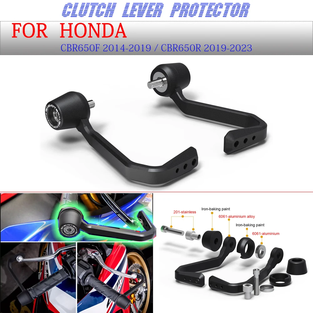 

Motorcycle Bar Ends Brake Clutch Lever Protector For Honda CBR650F 2014-2019 / CBR650R 2019-2023