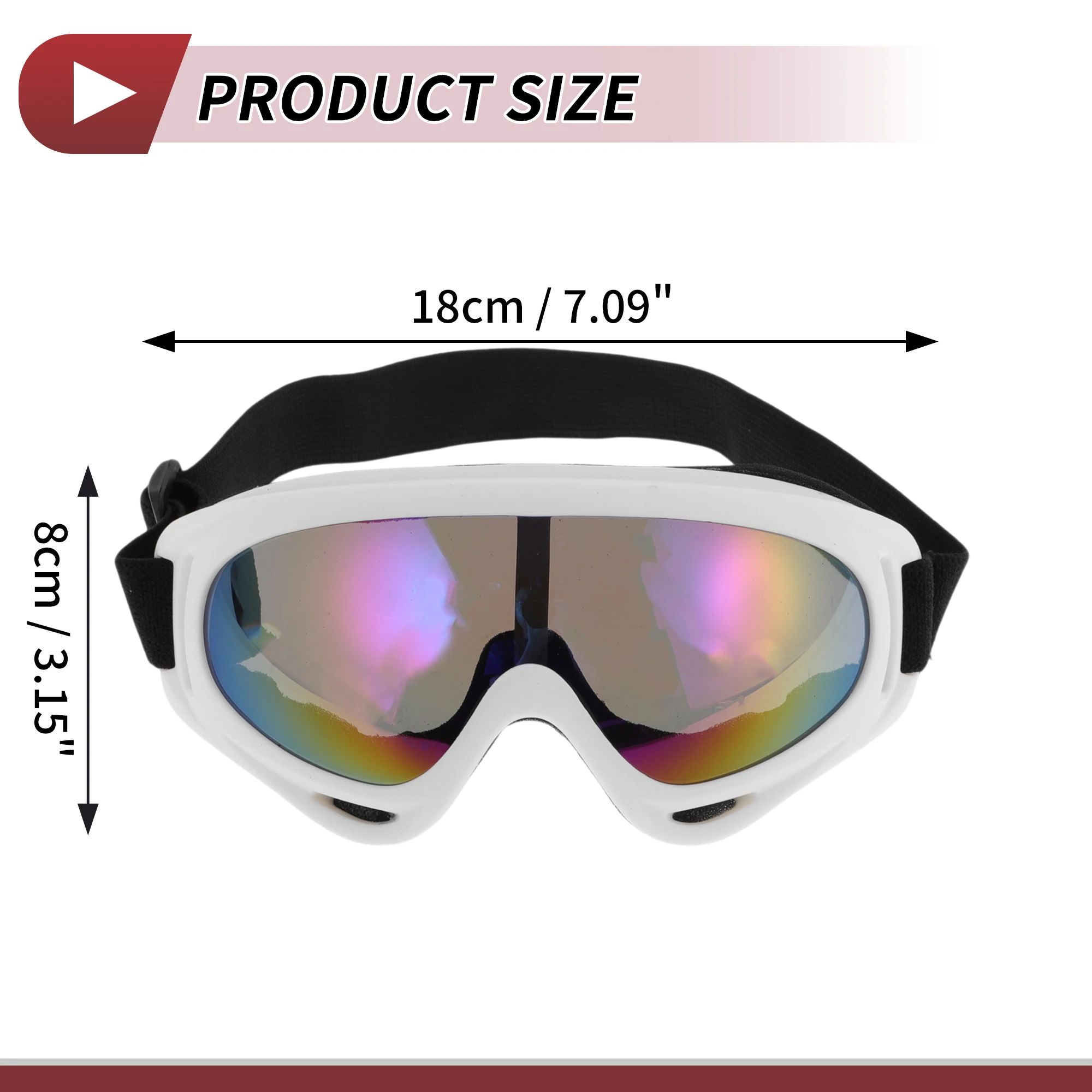 

X Autohaux, 1 комплект, очки для езды на мотоцикле, ПК, спортивные солнцезащитные очки из искусственной кожи для мотокросса, велосипеда, разноцветные линзы, белая оправа