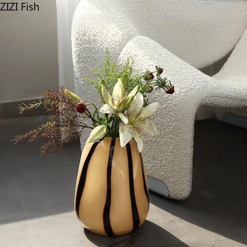 European Pumpkin Flower Pots Glass Vase Plant Pots Hydroponics Flower Arrangement Potted Plants Desk Decoration Floral Vases