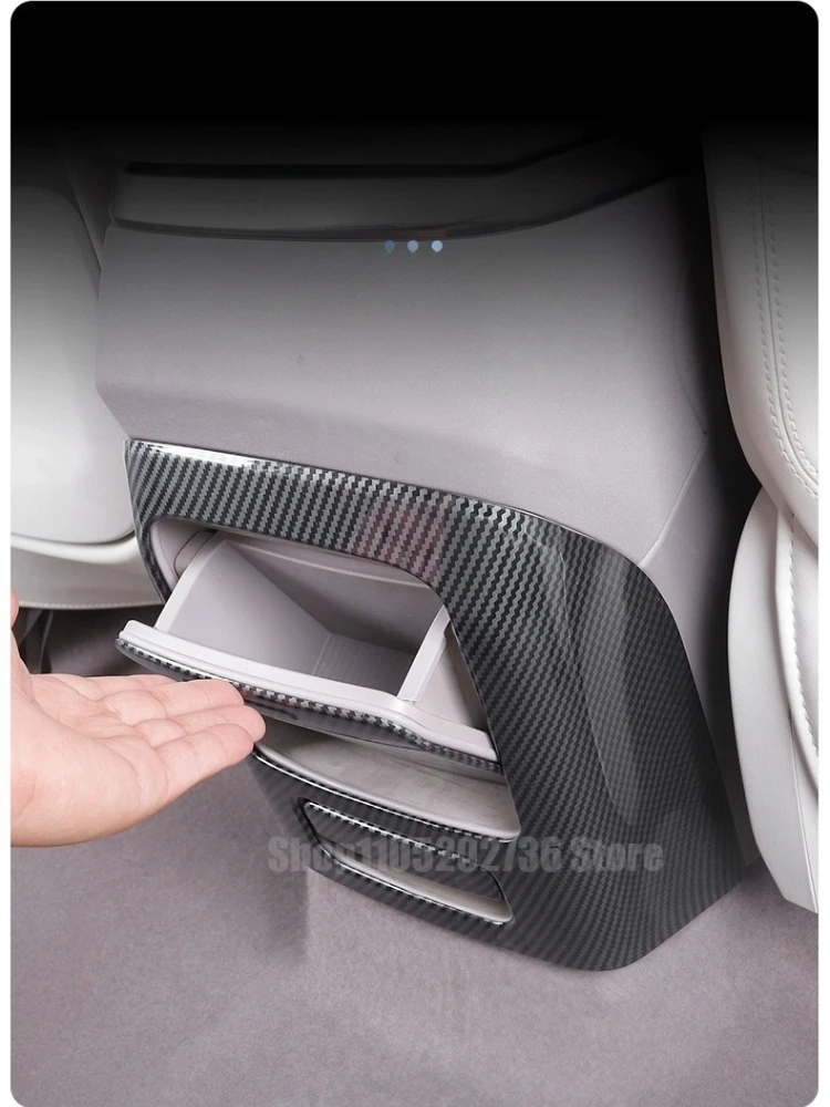 Penutup Pelindung Motif Serat Karbon Stiker Kreatif Kompatibel dengan ZEEKR 7X 2025 2026 Panel Kontrol Tengah Tutup Pintu