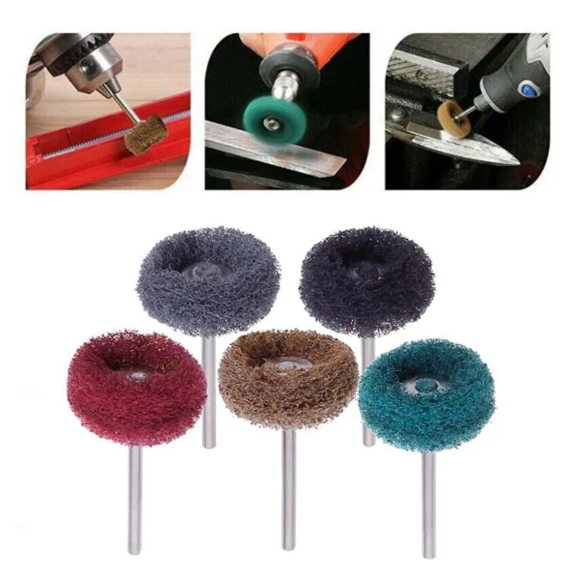 10pcs Drill Abrasive Brush Set Nylon Wheel for Dremel Rotary Tools Rust Remover Polishing Hand Tool Accessories
