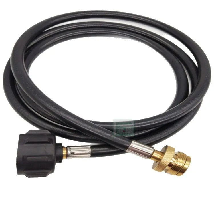 5 قطعة أمريكا الشمالية QCC واجهة اتصال اسطوانة الغاز تحويل رئيس أمريكا الشمالية التخييم أنبوب البروبان QCC مجموعة الأنابيب-4FT- #3