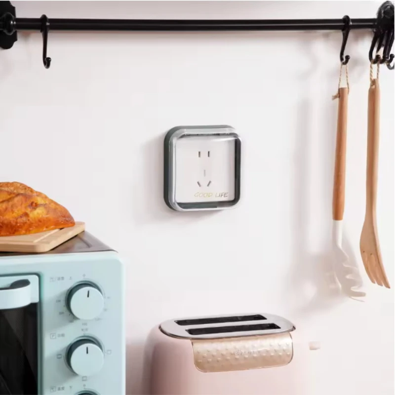 غطاء مفتاح عالمي مع غطاء شفاف مقاوم للغبار ومقاوم للماء للمطبخ والحمام آمن لحماية عائلتك ذاتية اللصق في المنزل