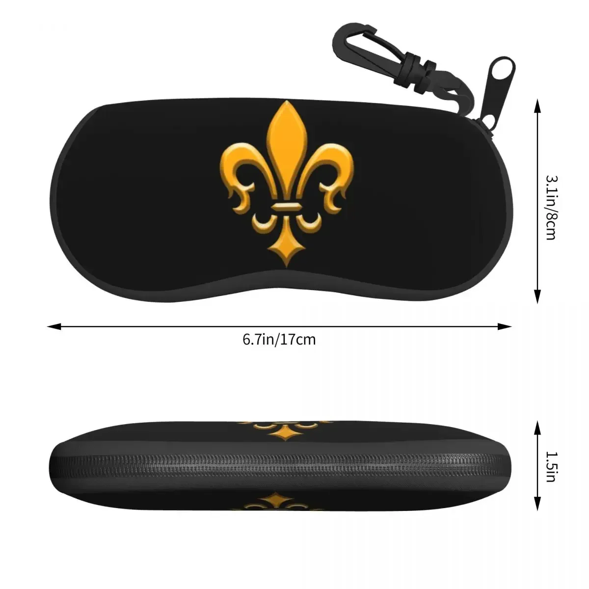 Trendy Fleur De Lis Shell Eyeglasses Protector Cases Cool Sunglass Case Lily Flower Symbol Glasses Bag