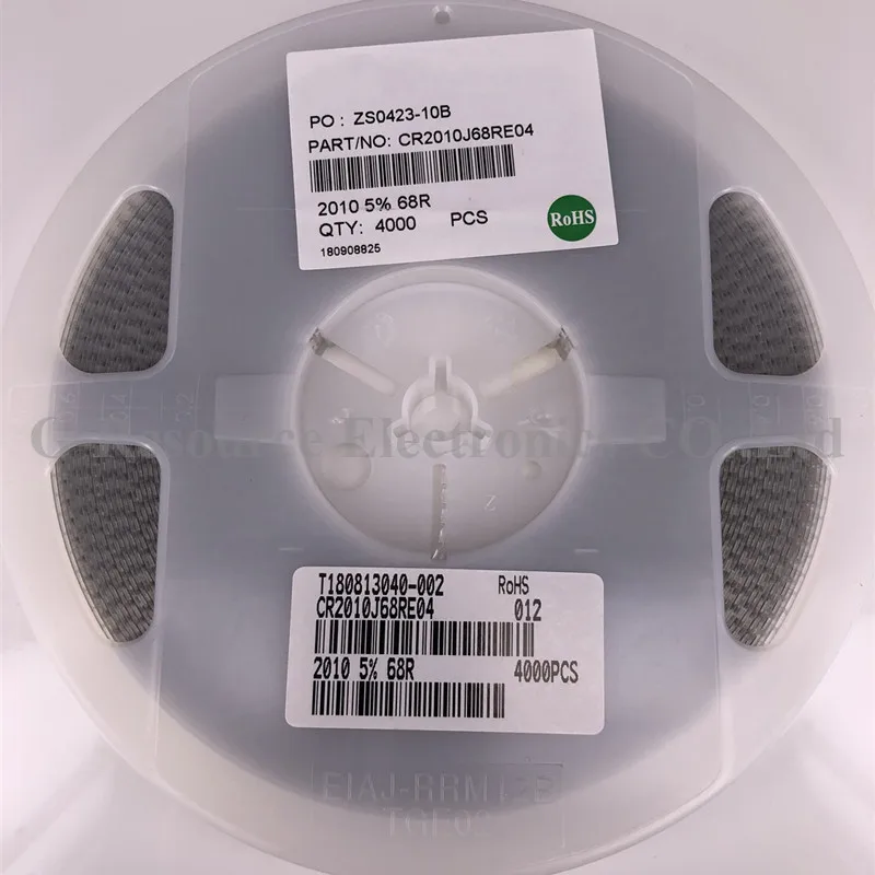 Résistance à puce à Film épais, 100 2010 68R Smd, 5% pièces