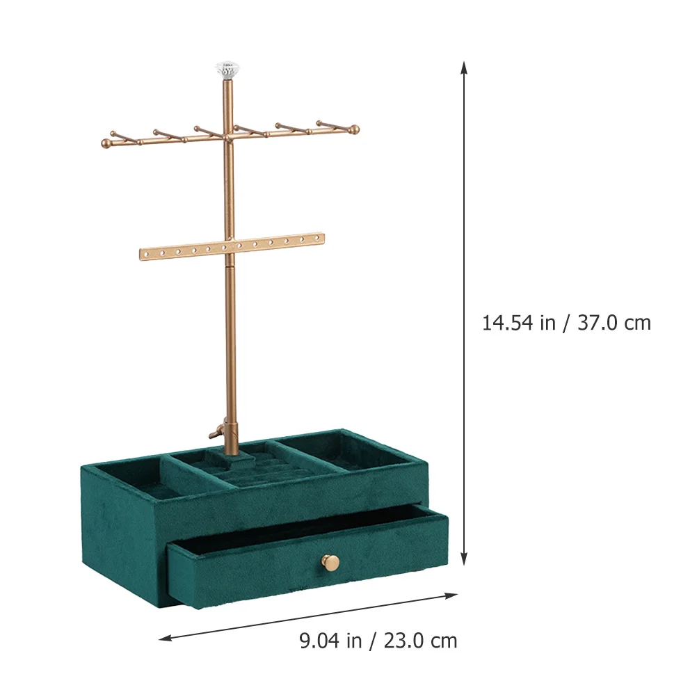 

Jewelry Storage Display Stand Household Organizer Holder Everyday Necklace Rack Alloy Decorative