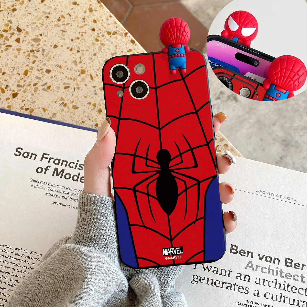 Cute 3D Spider Man Doll Phone Case For Honor X6A X7A X8A X9A X7B X8B X9B 20 10i 50 70 80 90 Magic 4 5 6 90 Lite Cover