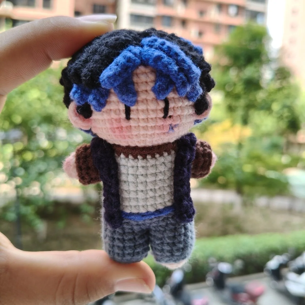 Handmade yarn crochet, Liu Yuning style, Cosplay doll pendant, Mofan support gift, finished product