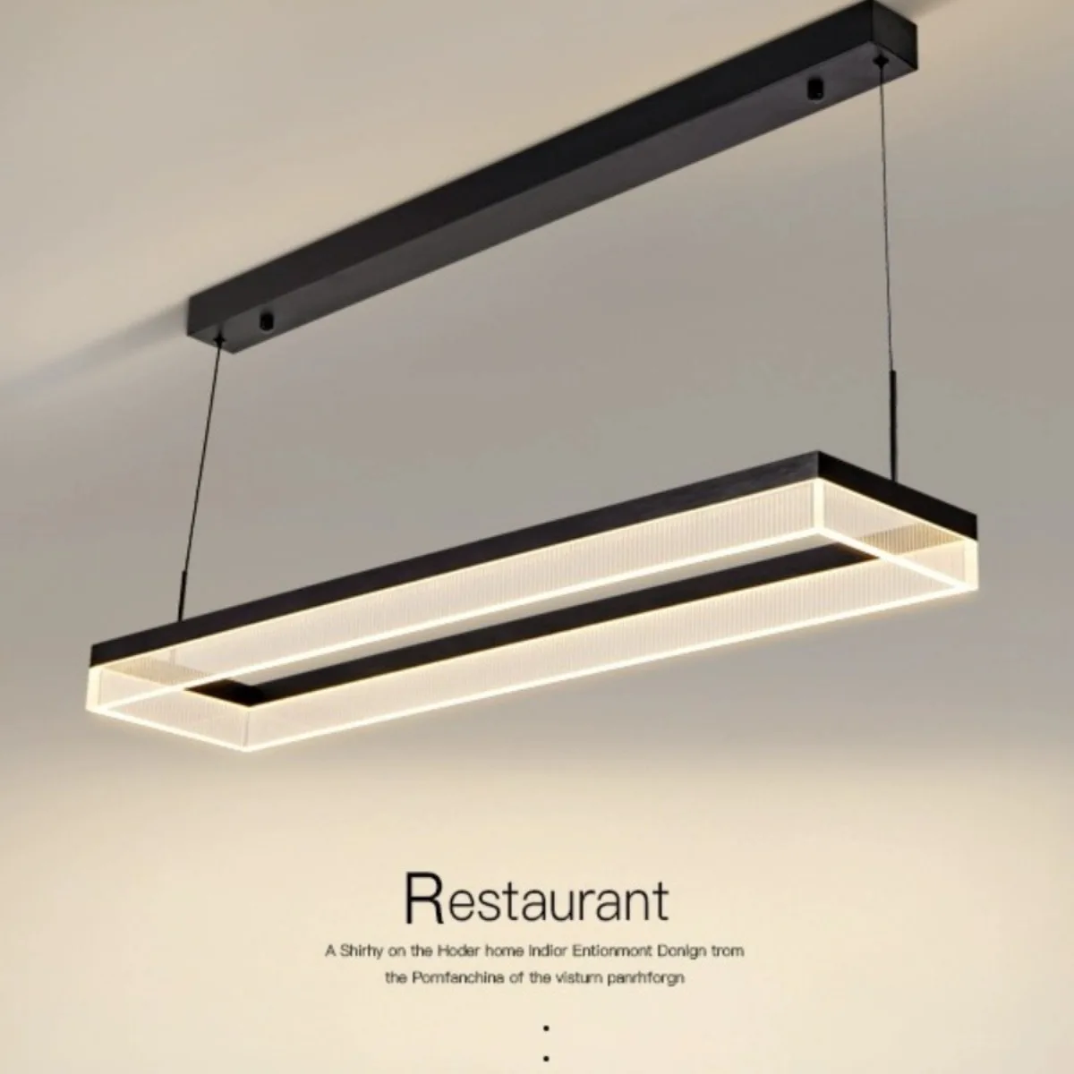 Simple modern restaurant chandelier designer light guide board dining room bar island lamp