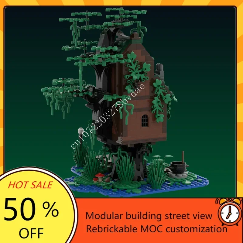 830PCS Witch's Swamp Tree House DIY Assembly Model Toy - Creative Street View Modular MOC Custom Architecture Puzzle Gift