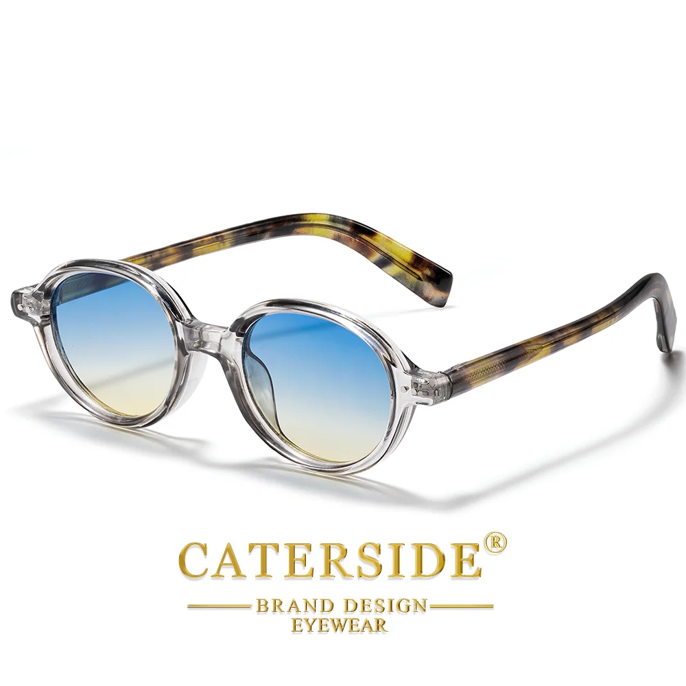 CATERSIDE جديد ريترو الرجال النظارات الشمسية إطارات مستديرة واقية من الشمس النظارات المرأة السفر الشاطئ عطلة الهدايا الأساسية نظارات UV400
