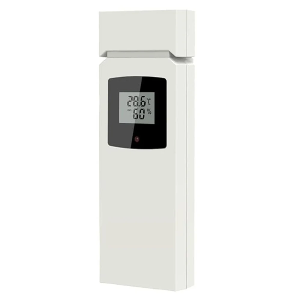 Wireless Indoor Temperature and Humidity Monitor with Digital Display for Home Environment 12 4cm White Compact Size