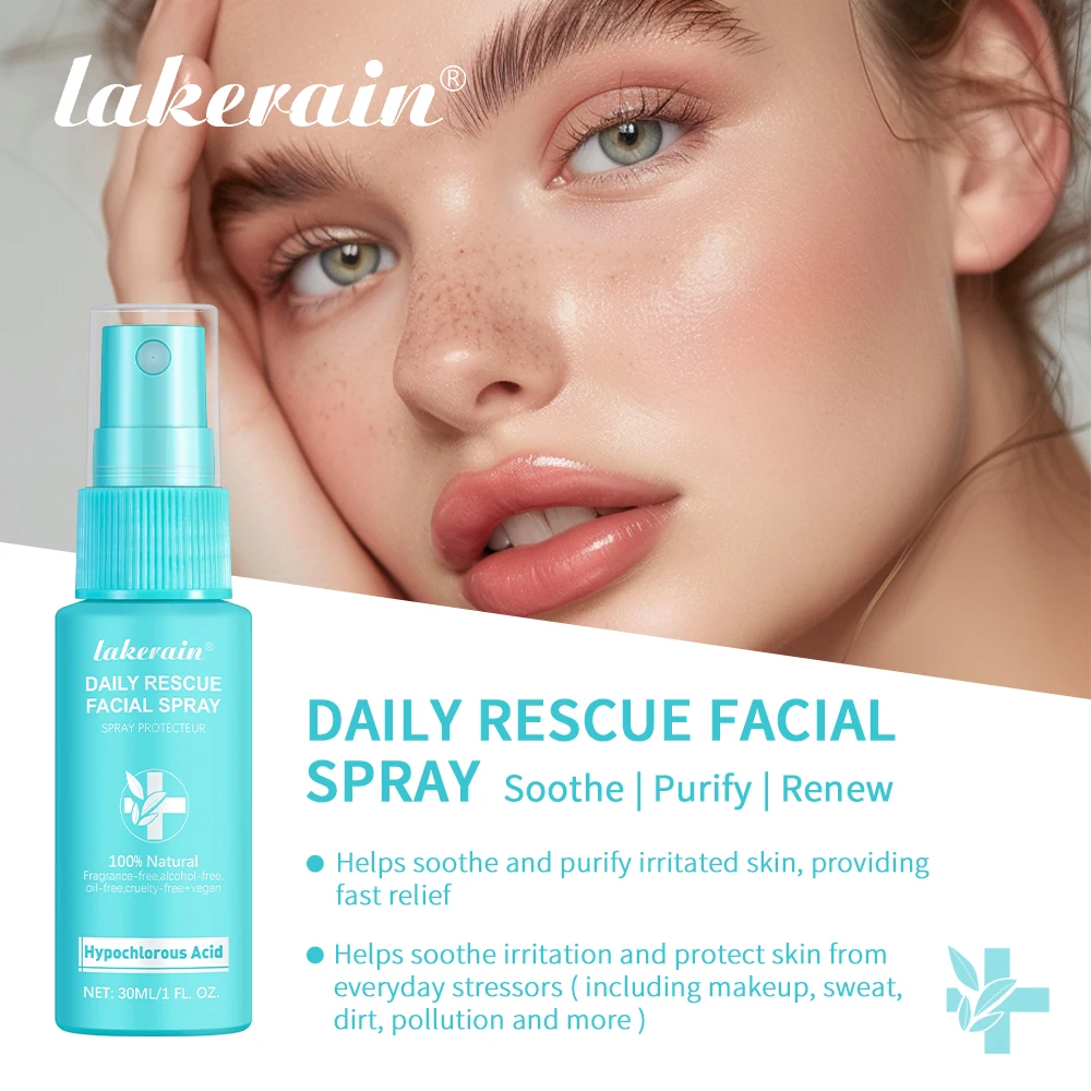 Rescue Facial Spray For Sensitive Skin Hypochlorous Acid Spray Helps Reduce Redness Breakouts Soothing PH Balancing Spray 30ml