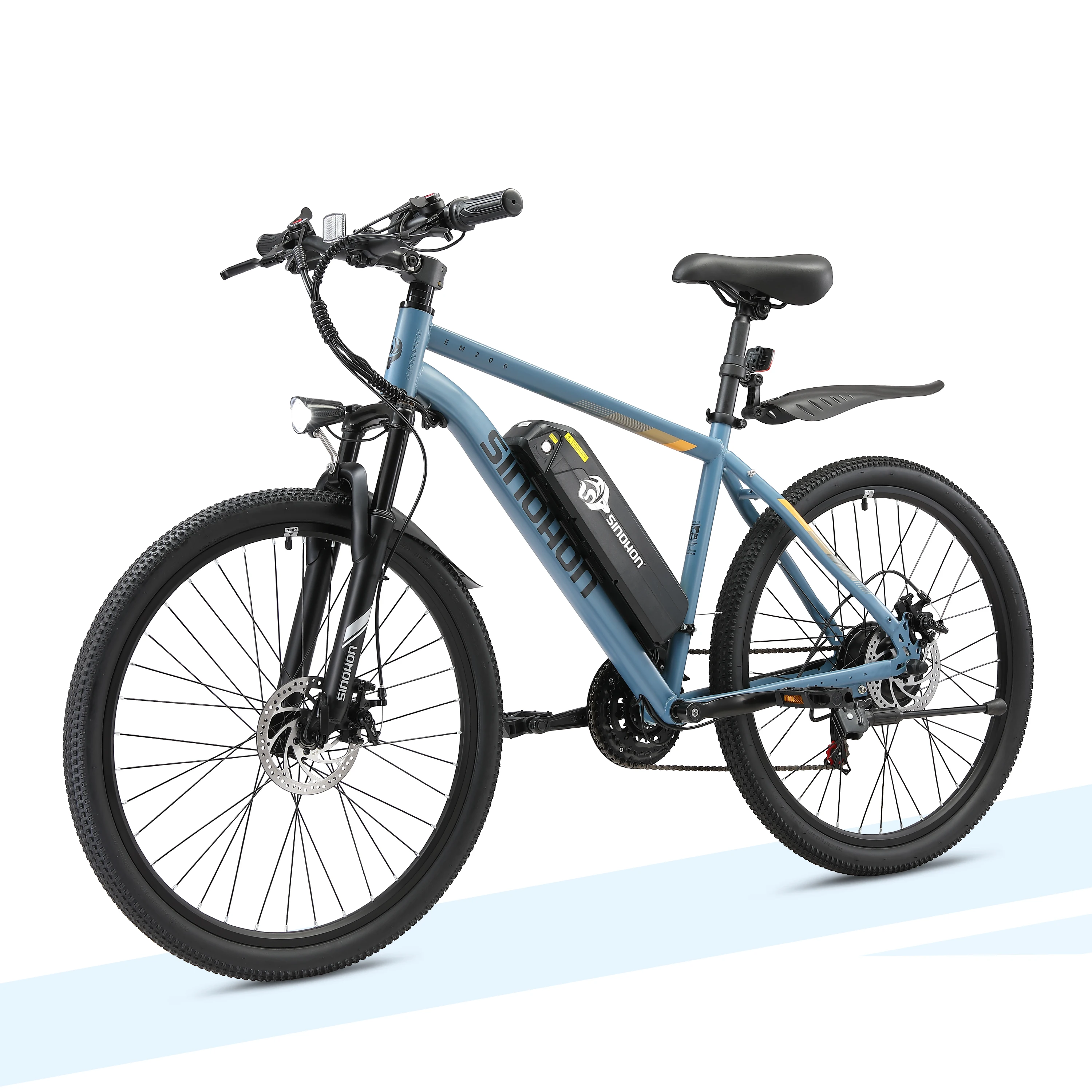 

EM200G 26" SINOHON 28mph Electric Bike 48V 500W Electric Bicycle City Bike Blue