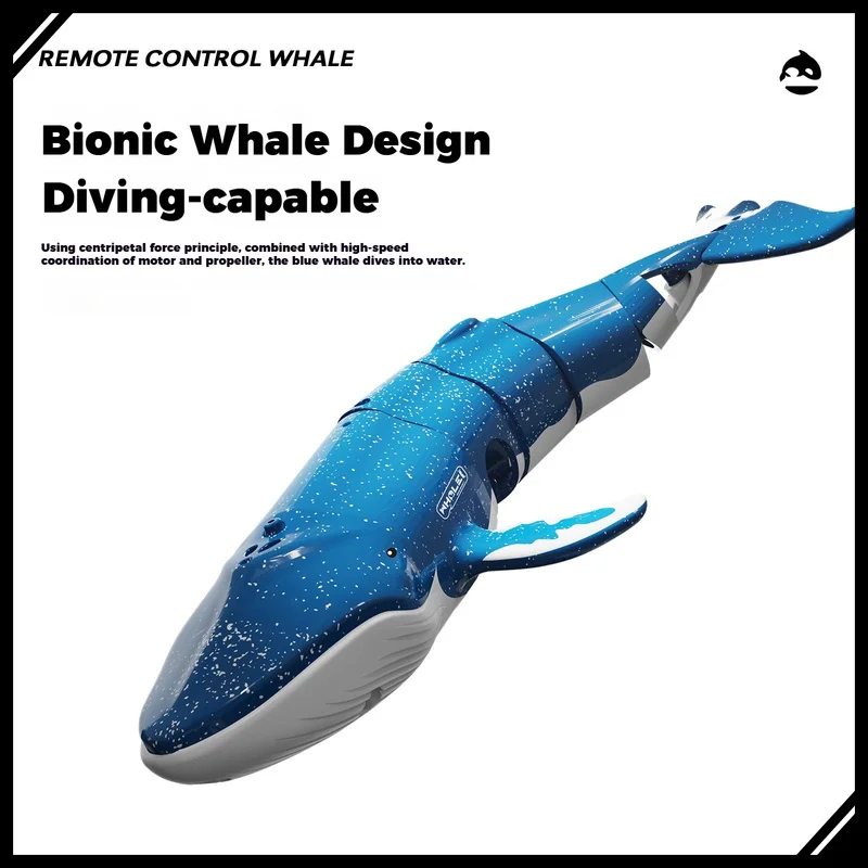 B4 RC Whale Shark Electric Remote Control Water Toy Realistic Diving Spraying Boat Summer Pool Bath Toys for Boys Kids Gifts