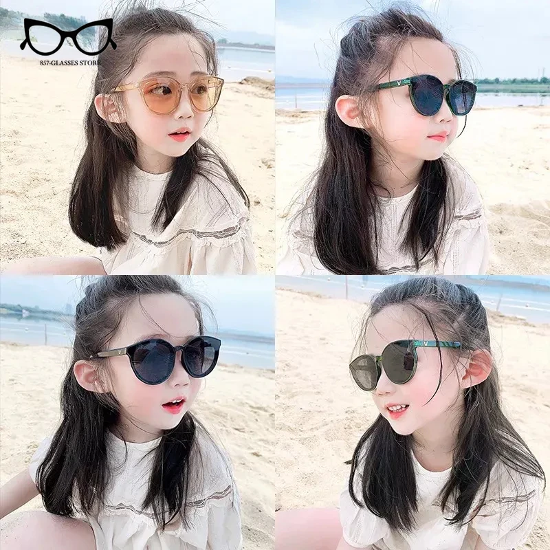 New Fashion Sunglasses Girls Boys Brand Round Vintage Children Sun Glasses Baby Shades Mirror Goggles Eyeglasses UV400 Eyewear