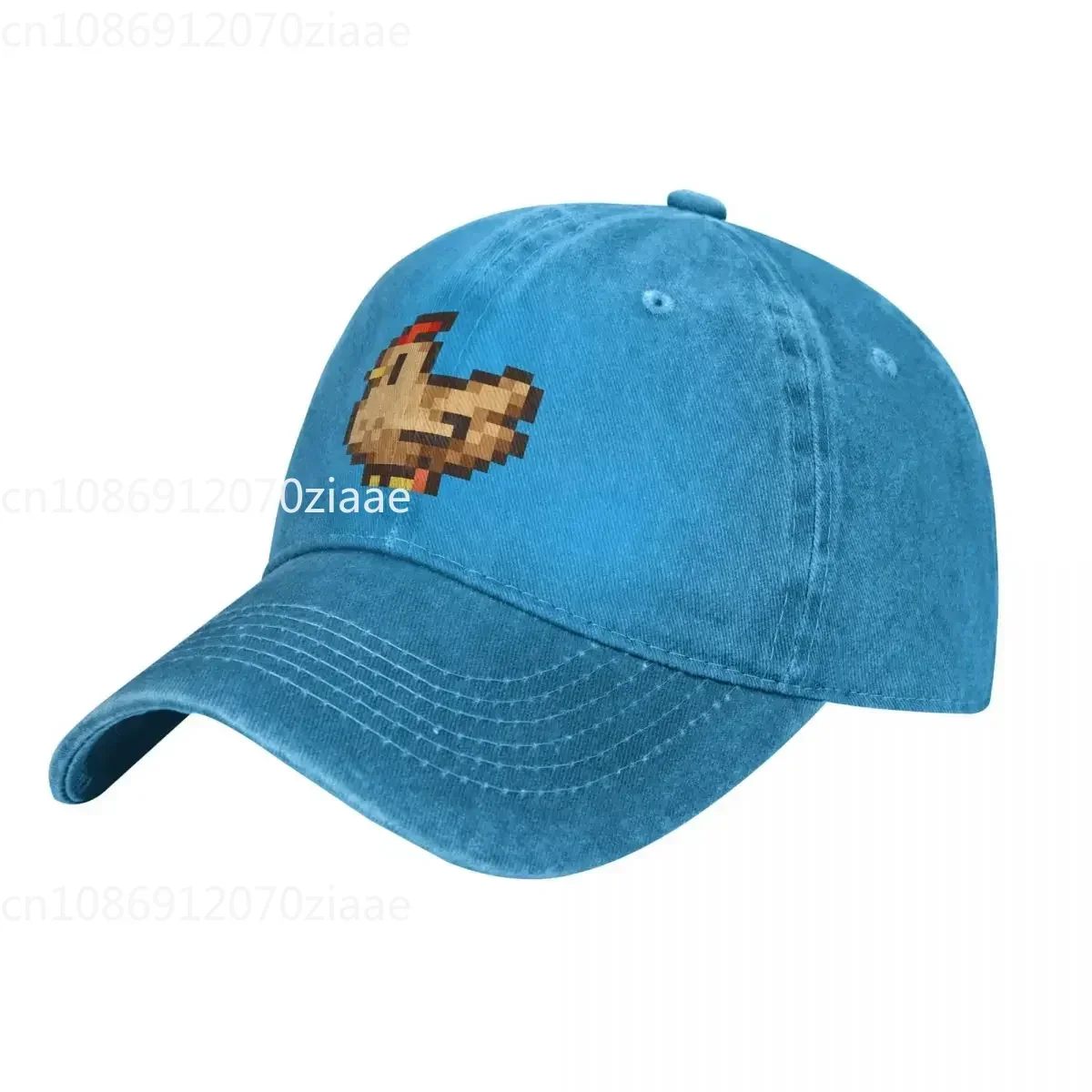 Washed Men's Baseball Cap Chicken Trucker Snapback Caps Dad Hat Stardew Valley Game Abigail Sebastian Golf Hats