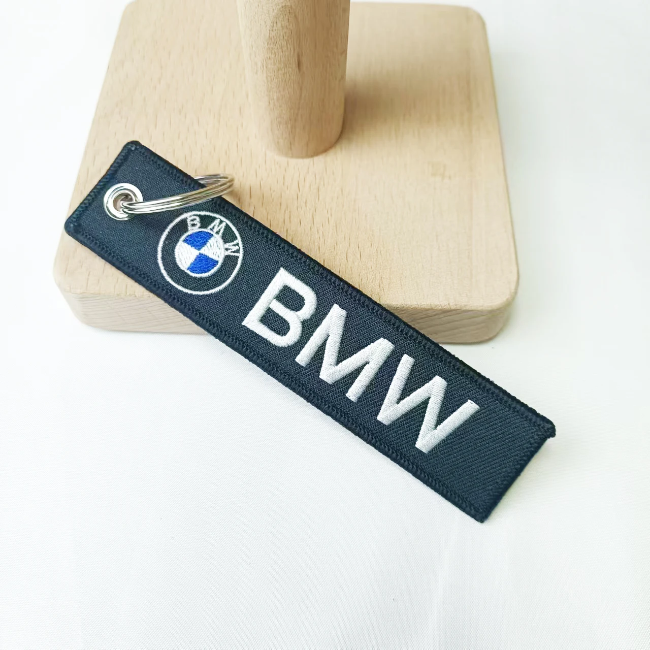 BMW Keychain Woven Label Nylon Keytag Black for E90 E60 G26 E46 E60 F30 E36 G20 F10 G30 E39 car Keyring Accessories Fashion Gift