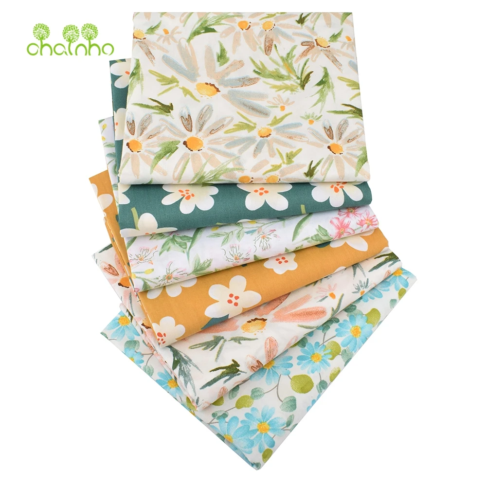 

Chainho, хлопчатобумажная ткань саржевого переплетения с принтом, материал для шитья своими руками, ткань для лоскутного шитья, серия цветов, 2 характеристики, 15C182