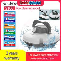 Redkey S100 Cordless Robotic Pool Cleaner Vacuum IPX8 Waterproof 5200mAh Recharge 130 Mins Self-Parking Swimming Pool Cleaner