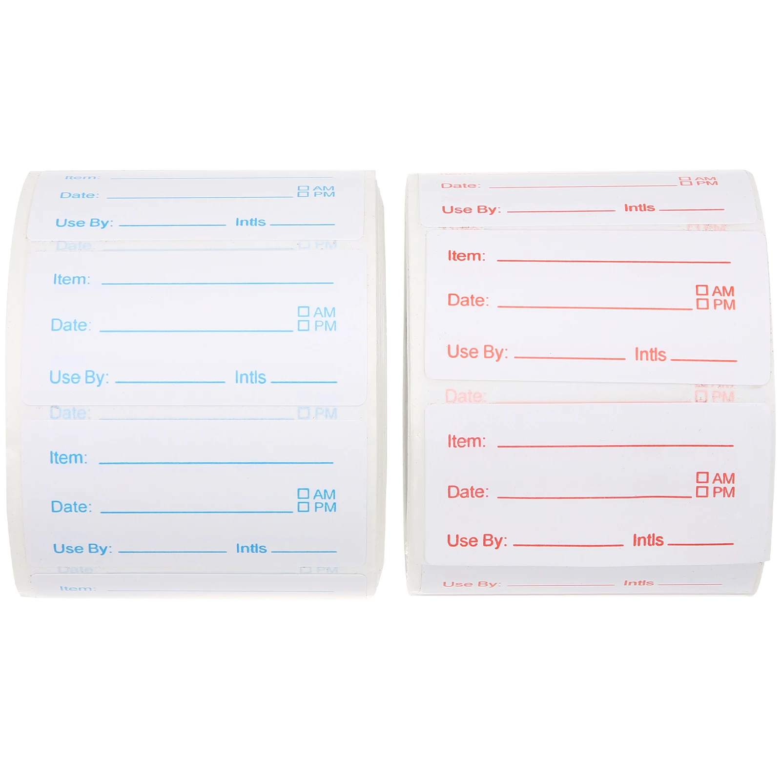 

2 Rolls Storage Labels Stickers Removable Adhesive Free Fridge Removable Labels Kitchen Organization Red Blue Containers