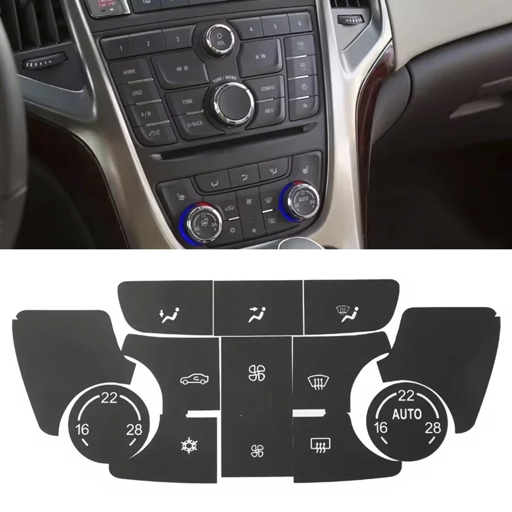 Car A/C Climate Panel Central Control Switch Button Repair Decals Stickers for Buick Encore Verano 2012-2017 Opel/Vauxhall Mokka