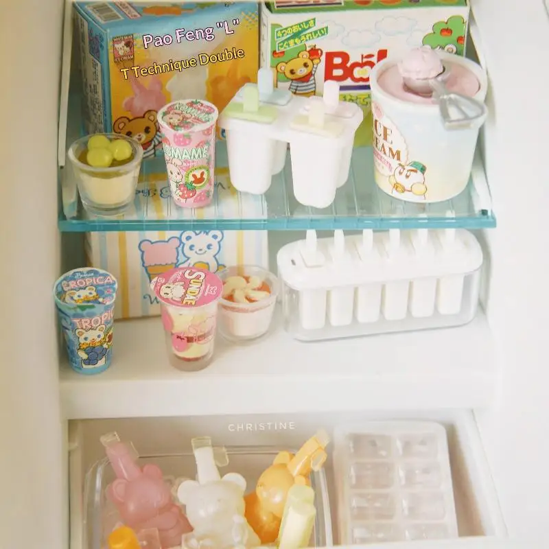 1 Zestaw Miniaturowych Uchwytów do Domku dla Lalek, Model Pudełka na Lodki, Mini Jedzenie, Dekoracja do Zabawy, Akcesoria do Domku dla Lalek - Zabawka