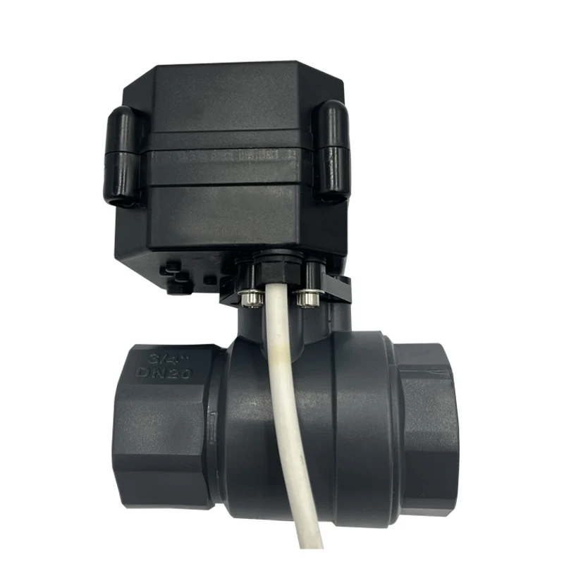 Válvula de bola de cierre de agua de Pvc automática motorizada eléctrica para aislamiento