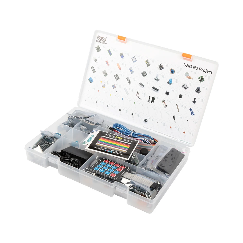 Complete Stem Education Project Hobby DIY Programmable Learning Electronic Circuit Module Starter Kits Set for R3 Board Arduino