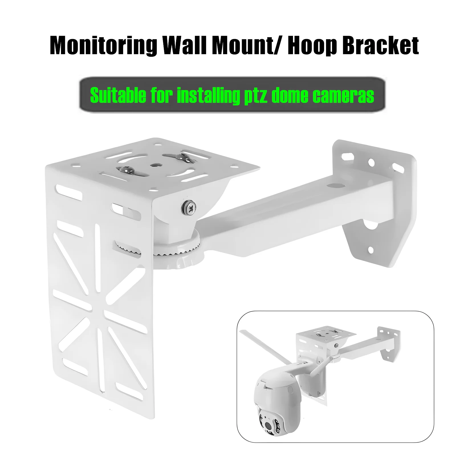 Monitoring Hoop Bracket Outdoor Exterior Wall/ Corner Mount Bracket Vertical Pole Mounts Holder Support for CCTV Security Camera