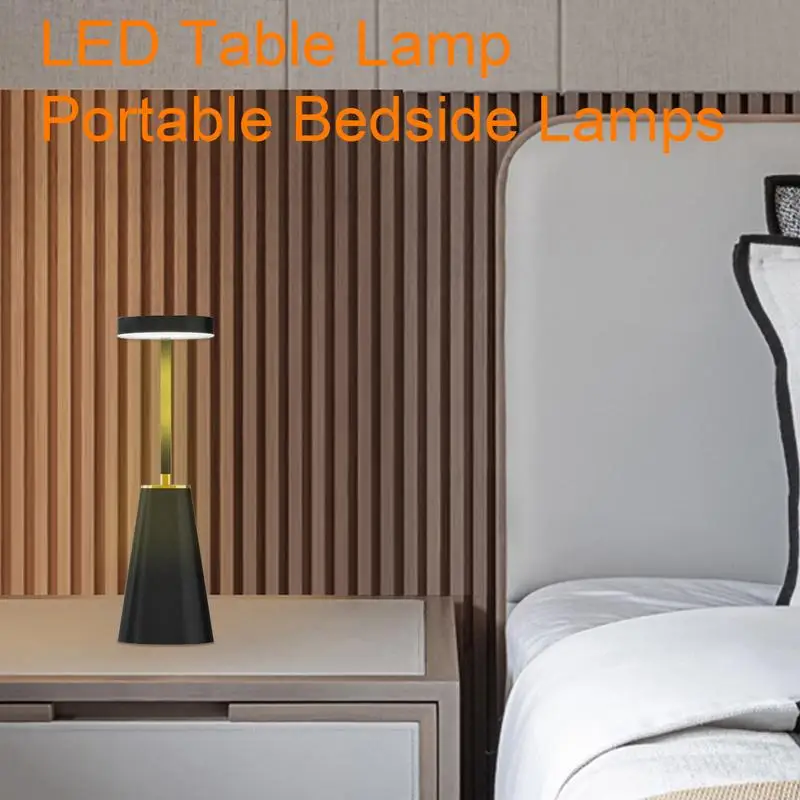 Lámpara de mesa LED recargable, lámparas de noche portátiles, lámpara de mesa LED, 3 modos de Color, lámpara de mesa LED, lámpara de escritorio, luz de libro de 2000mAh