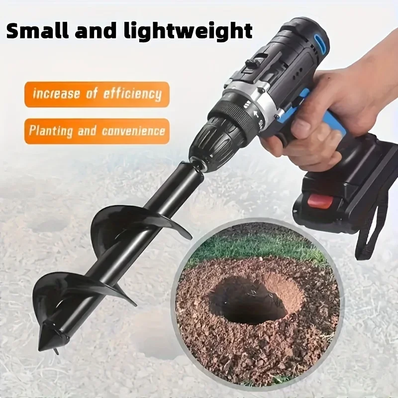 

Heavy duty spiral drill bit, metal gardening tool - single piece packaging, 3/8 hexagonal round handle Spade drill bit wood