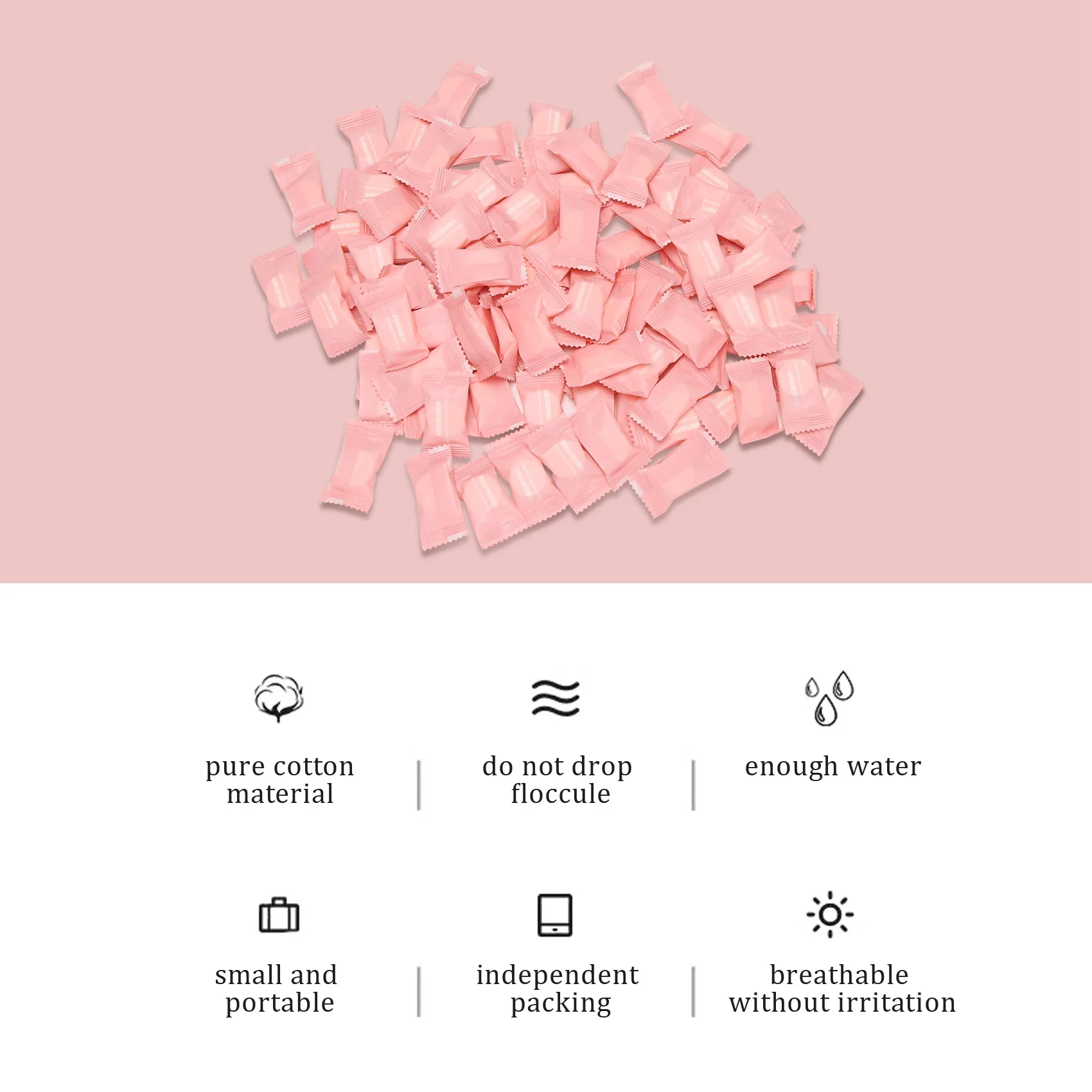 RALCA-100 Pcs Compressed Towels Portable Disposable Compressed Cotton Coin Tissue Towel For Travel, Camping, Hiking