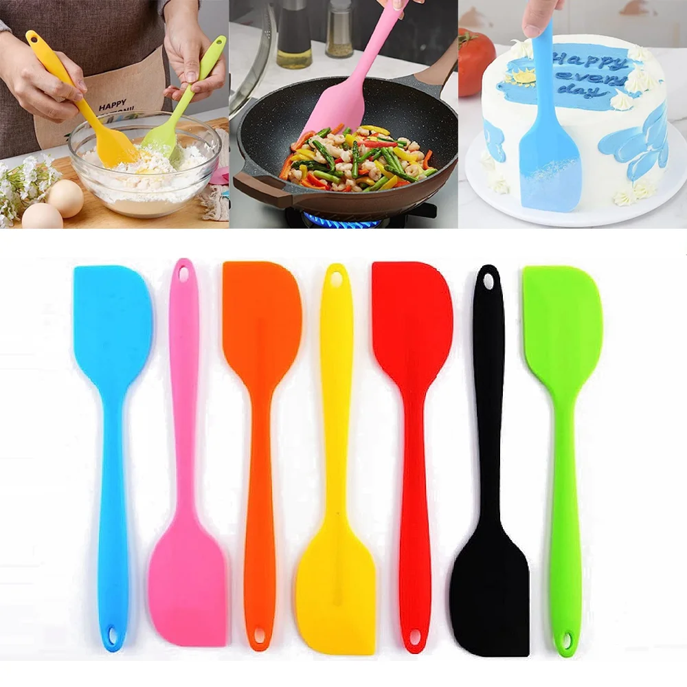 27*5cm Long Handle Silicone Cream Cake Spatula Large Mixing Batter Baking Scraper Brush Butter Mixer Cake Brushes Cake Tools