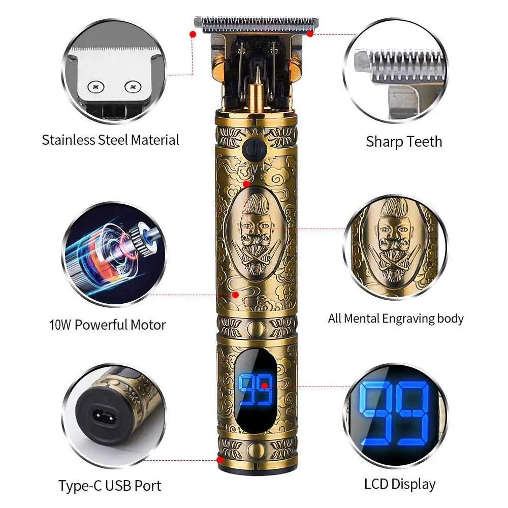 

Resuxi в наличии JM-700AL электрическая машинка для стрижки волос малошумный перезаряжаемый беспроводной триммер для стрижки волос T9 для мужчин