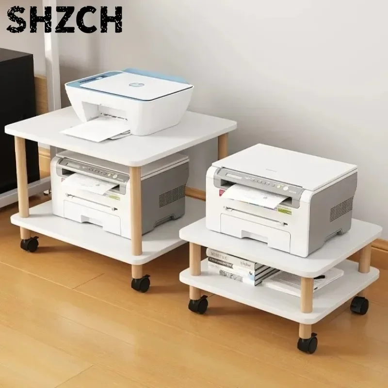 Multi-Tier Rolling Storage Organizer for Office Copier Stand Under-Desk Fax Machine Rack Printer Shelf - Workplace Solution