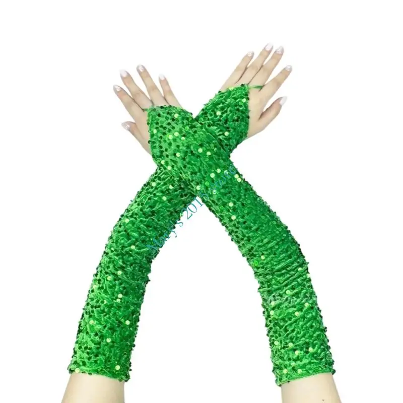 قفازات يد طويلة E15F للنساء والفتيات في زي حفلات الزفاف في عشرينيات القرن العشرين