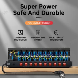 YUHSIU Professional 10 Channel 30A High Power Equipment Power Supply Controller Independent Air Switch PUD Sequencer