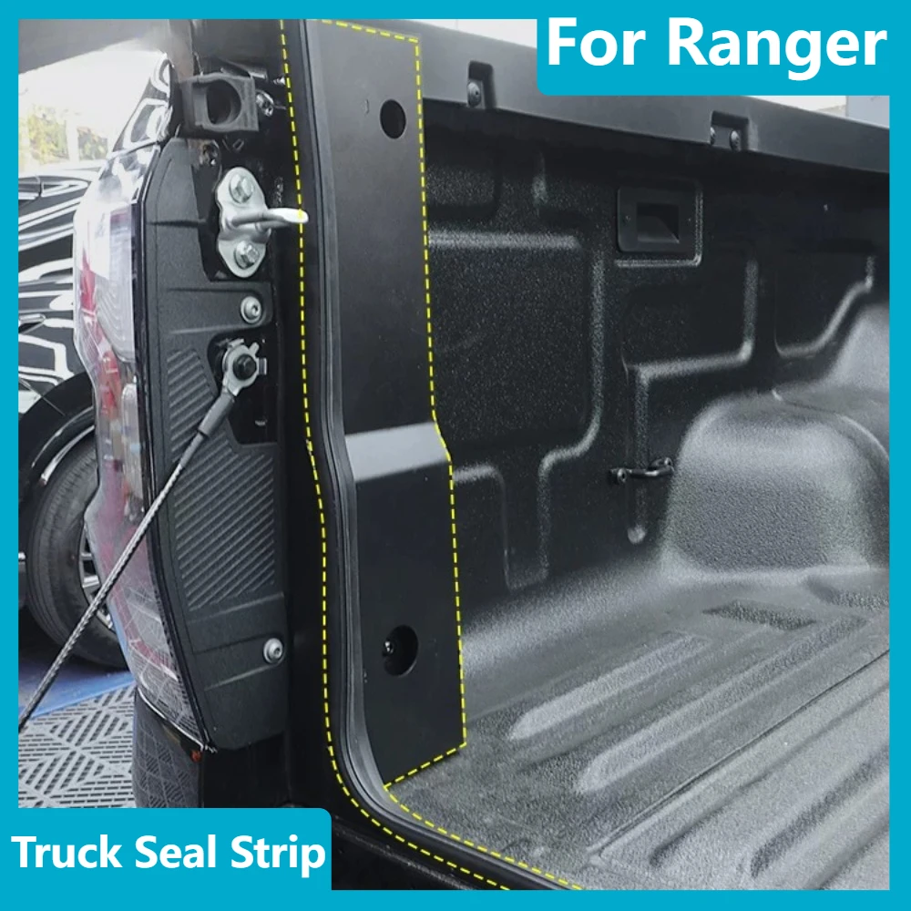 For Ranger Pickup Car Tailgate Weatherstrip Truck Bed Rubber Seal Strip Noise Insulation Modified Exterior Auto Accessories